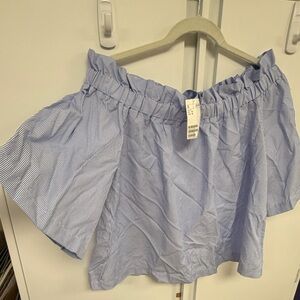 H&M Striped Blue Blouse